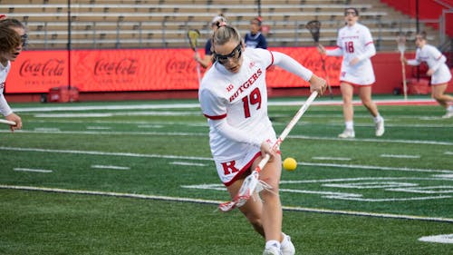 Junior attacker Jenna Byrne and the Rutgers women's lacrosse team suffered their first loss of the season to No. 4 Maryland. – Photo by Olivia Thiel