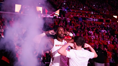 Senior center Clifford Omoruyi has an opportunity to return to the Rutgers men's basketball team for a fifth year next season, but he has built an indisputable legacy on the Banks regardless of whether he takes it or not. – Photo by Christian Sanchez