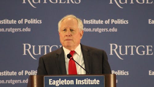  William Kristol, editor at large for The Weekly Standard, spoke about the current socio-political climate under President Donald J. Trump with members of the community on Monday.  – Photo by Garrett Steffe