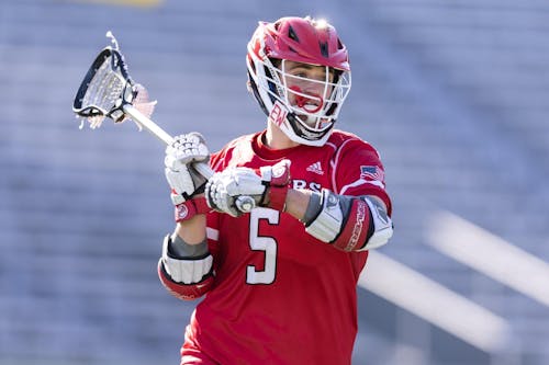 Senior attacker Ross Scott's 5-goal game wasn't enough for the Rutgers men's lacrosse team to defeat Army this weekend. – Photo by ScarletKnights.com
