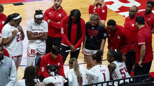 Head coach Coquese Washington of the Rutgers women's basketball team remains confident in the Scarlet Knights' progression despite a slow year. – Photo by Christian Sanchez