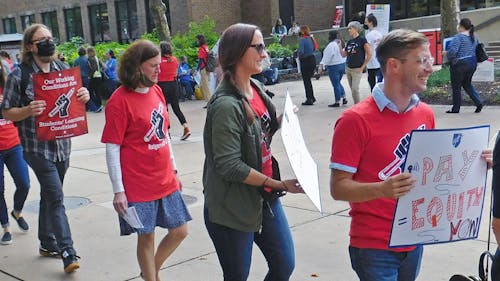Organizing remains central, even if it becomes increasingly hard to accomplish.  – Photo by Rutgers AAUP-AFT / Twitter