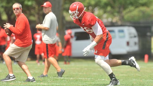 After receiving very little interest coming out of high school, Charles Scarff rolled the dice on Rutgers. Since arriving as a walk-on last year, the sophomore tight end has made the most of his opportunity and could see valuable playing time in a wide-open position battle. – Photo by Edwin Gano