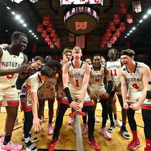 The Rutgers men's basketball team will be under the bright lights on Saturday when the team hosts Michigan State at Madison Square Garden.  – Photo by @RutgersMBB / Twitter