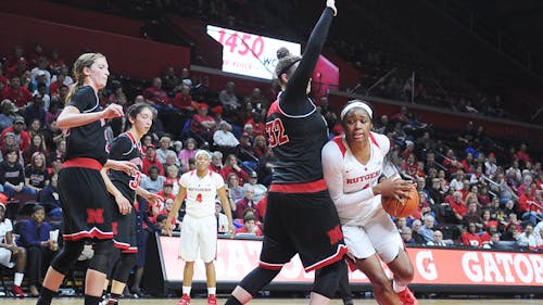 Senior center Rachel Hollivay entered the Rutgers record books with another strong performance in the paint. Her five rejections against Minnesota pushed her past Sue Wicks for most blocks in program history – Photo by Photo by Achint Raince | The Daily Targum