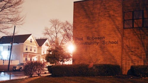 The first trial school for the 'Nurture Through Nature' program
will be at the Paul Robeson Community School on Commercial Avenue,
whose students achieved lower test scores than other schools. – Photo by Andrew Howard