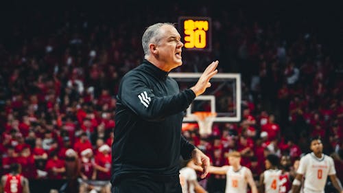 Head coach Steve Pikiell of the Rutgers men's basketball team will want to see his team make adjustments against Wake Forest on Wednesday. – Photo by Evan Leong
