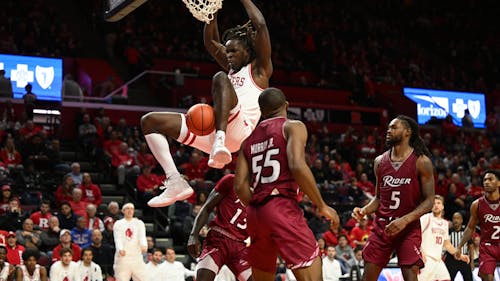 Junior center Clifford Omoruyi and the Rutgers men's basketball team dominated in a pre-Thanksgiving win over Rider.
 – Photo by Rutgers Men’s Basketball / Twitter