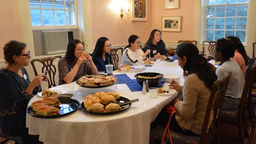 Jacquelyn Litt, the Dean of the Douglass Residential College invited international students into her home last Thursday to eat fresh-cooked food, socialize and learn about everything that Rutgers has to offer. – Photo by Photo by Casey Ambrosio | The Daily Targum