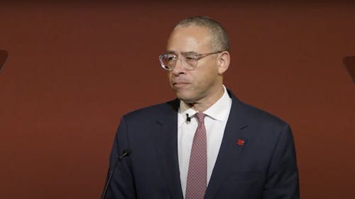 Students, alumni and faculty offered mixed reactions to University President Jonathan Holloway's 2023 stakeholder address. – Photo by Rutgers University / Youtube