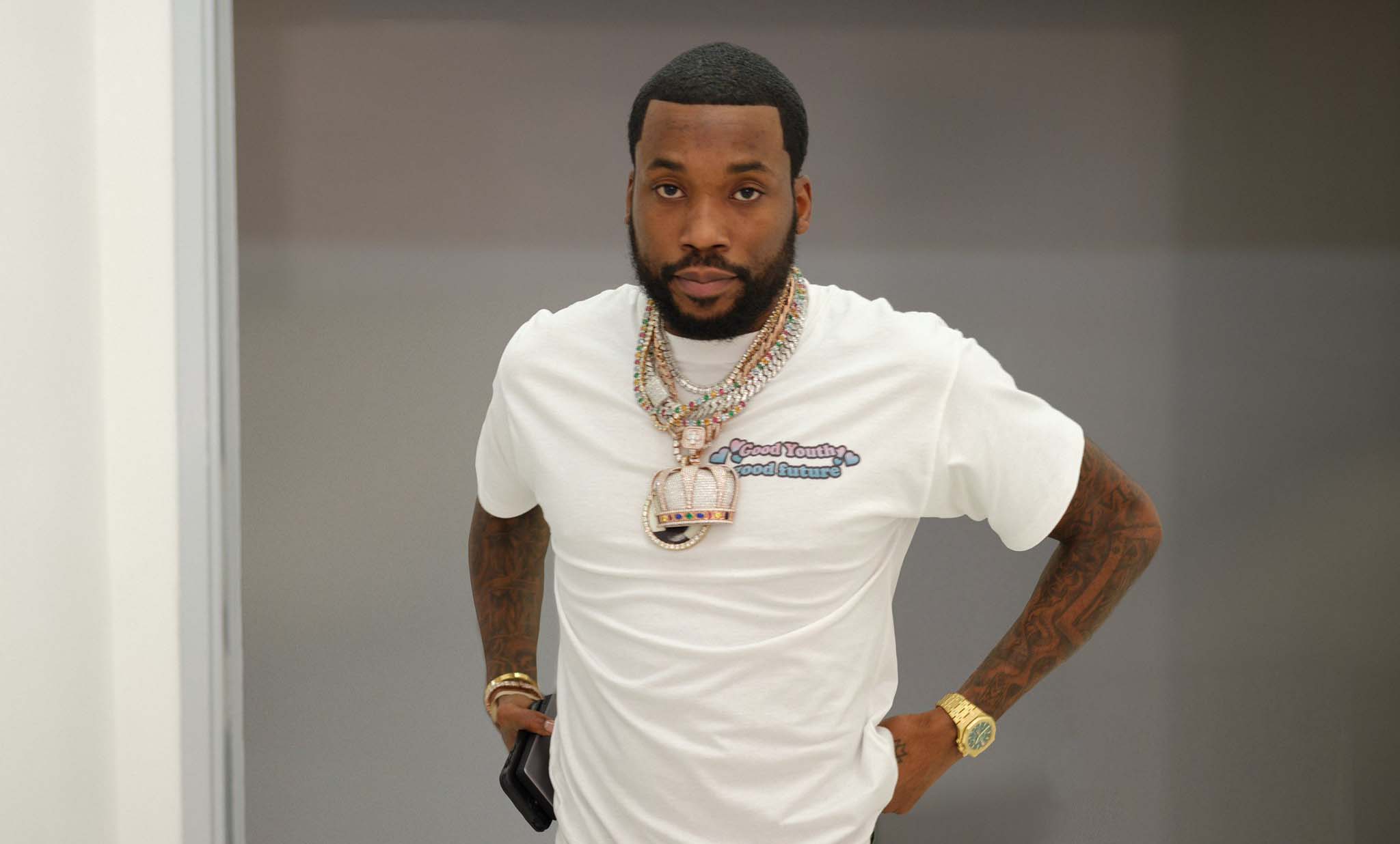 Meek Mill Outfit from April 19, 2021, WHAT'S ON THE STAR?