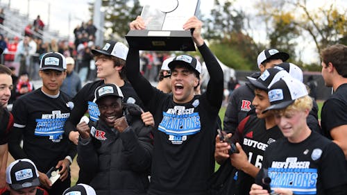 The Rutgers men's soccer team made program history today, defeating Indiana 3-1 to win its first Big Ten Tournament title. – Photo by Rutgers Men's Soccer / Twitter