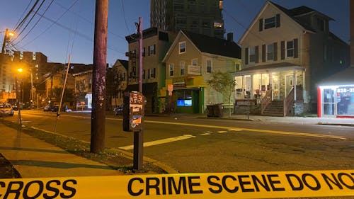 The area of Easton Avenue and Condict Street was closed temporarily for a police investigation following a shooting yesterday. – Photo by Tom Gilbert