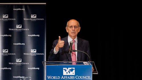 US Supreme Court Justice Stephen Breyer's replacement could begin to shift the Court more toward the Left and eventually result in a Democratic majority.
– Photo by The World Affairs Council of Philadelphia / Wikimedia