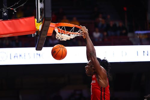 Junior center Clifford Omoruyi scored 23 points and grabbed 11 rebounds, but the Rutgers men's basketball team collapsed down the stretch and lost to Minnesota in the final minute of the game. – Photo by ScarletKnights.com