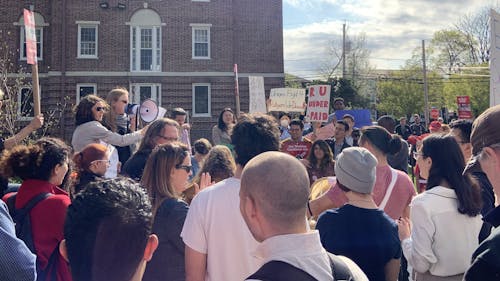  The rally was held on the grounds of the Paul Robeson plaza because he represented the values of racial justice, internationalism and solidarity, which were also values that the faculty union believed in.  – Photo by Photo by Jaimin Gandhi | The Daily Targum