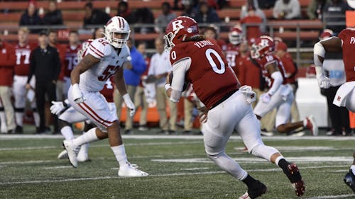 Senior quarterback Noah Vedral and the Rutgers football team recorded their biggest win as a member of the Big Ten, defeating Indiana 38-3 in Bloomington. – Photo by Samantha Cheng