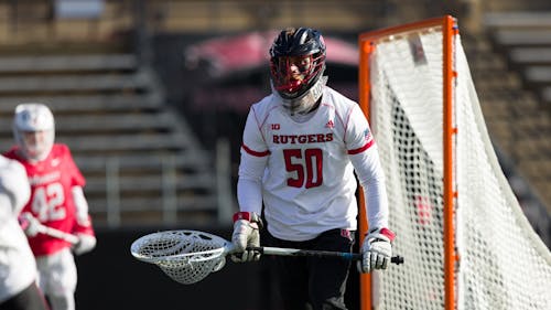 Senior goalkeeper Kyle Mullin will need to continue his strong performances in between the pipes for the Rutgers men's lacrosse team to pull off the upset win against Maryland. – Photo by Steve Hockstein / ScarletKnights.com