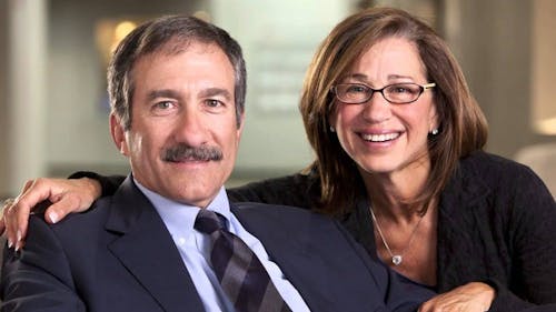 Gary and Barbara Rodkin met at Rutgers in 1976. The couple has made a number of contributions to the University including the Douglass Residential College, the Rutgers Honors College and The Gary Barbara Rodkin Center for Academic Success.  – Photo by Photo by YouTube | The Daily Targum