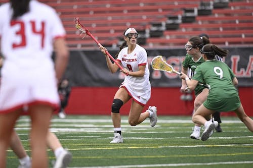 Graduate student attacker Cassidy Spilis became the first player in program history to score 200 career goals in the Rutgers women's lacrosse team's win against Georgetown. – Photo by Scarletknights.com