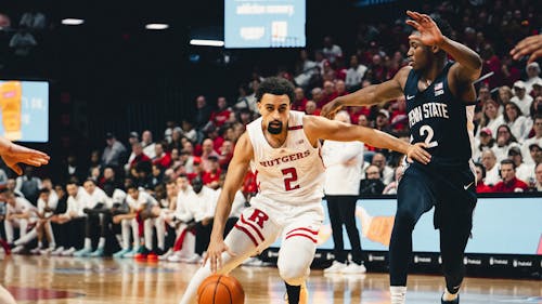 Fifth-year guard Noah Fernandes provided leadership for the Rutgers men's basketball team in the 2023-2024 season. – Photo by Evan Leong