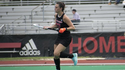 Freshman midfielder Lucy Bannatyne and the Rutgers field hockey team are set for their final two regular season games, facing Michigan State and Lafayette this weekend in Piscataway.  – Photo by Emma Garibian