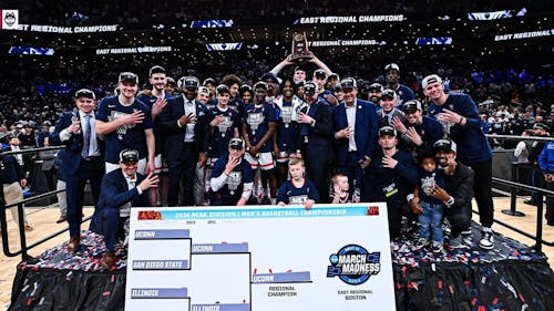 The majority of The Daily Targum's sports desk predicts that the UConn men's basketball team will win the 2024 NCAA men's basketball tournament, its second in a row. – Photo by @uconnmbb / Instagram