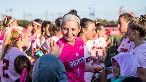 Graduate student goalkeeper Meagan McClelland picked up a shutout in her final regular season game at home, helping the Rutgers women's soccer team defeat Wisconsin 2-0. – Photo by Rutgers Women's Soccer / Twitter
