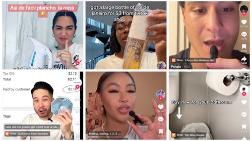 Content creators on TikTok are now able to link products from their videos to their TikTok Shop, a virtual storefront linked to their account. – Photo by Tiktok