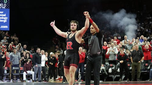 Sophomore 184-pounder Brian Soldano will look to build off his pin against Minnesota when the Rutgers wrestling team clashes with Penn State on Monday night.  – Photo by Anushka Dhariwal