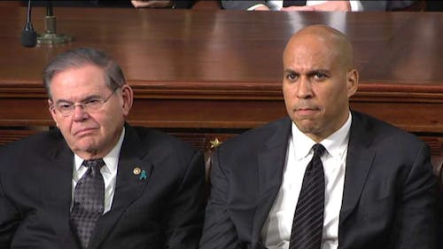 Sen. Bob Menendez (D-N.J.) and Sen. Cory Booker (D-N.J.) issued a joint press release on February 17 announcing millions in federal funding for public housing improvements in New Jersey.  – Photo by @SenatorMenendez / Twitter