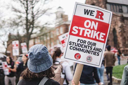 The University's first strike in its 257-year history was suspended today. – Photo by Evan Leong