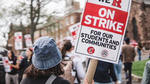 The University's first strike in its 257-year history was suspended today. – Photo by Evan Leong