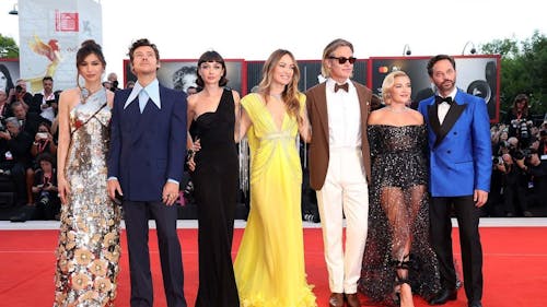 While they might look friendly on the red carpet, the star-studded cast behind "Don't Worry Darling" has been at the center of celeb gossip due to numerous on set feuds. – Photo by Florence Pugh / Instagram