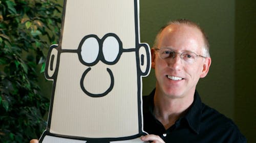 Creator of comic strip, "Dilbert," Scott Adams faces major backlash to his racist comments. – Photo by  @thehill / Twitter