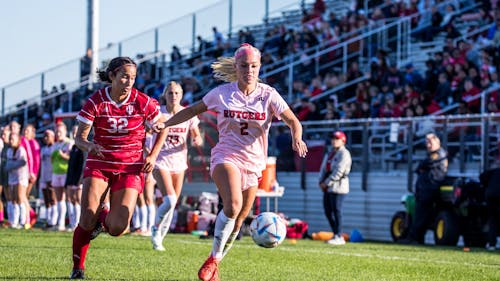 Junior forward Gia Girman scored a goal in the Rutgers women's soccer team's loss to Indiana this weekend. – Photo by ScarletKnights.com