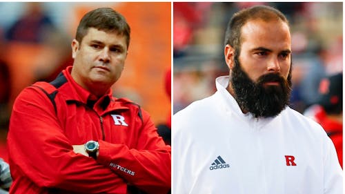 Offensive coordinator and quarterbacks coach Kirk Ciarrocca and defensive coordinator Joe Harasymiak are preparing their respective units for Rutgers football's game against Ohio State. – Photo by ScarletKnights.com