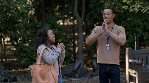 Quinta Brunson and Tyler James Williams' characters from "Abbott Elementary" are our new favorite sitcom romance. – Photo by @AbbottElemABC / Twitter
