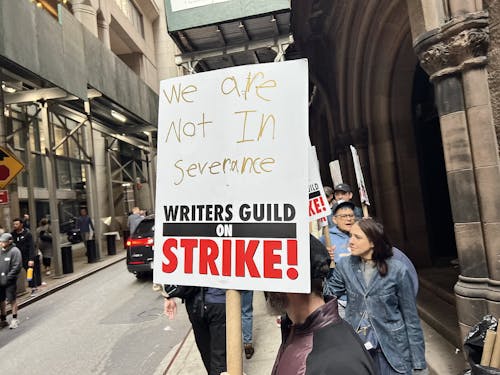 The 2023 Writers Guild of America (WGA) strike is an ongoing fight for fair wages and treatment of Hollywood writers.  – Photo by Fabebk / Wikimedia