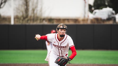 Fifth-year pitcher Mattie Boyd threw 13.1 innings for the Rutgers softball team this weekend against Ohio State. – Photo by Evan Leong