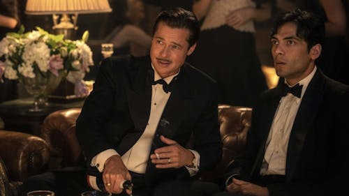 Brad Pitt, Diego Calva and a dozen other recognizable names, as well as a few up-and-comings, star in Damien Chazelle's new film, "Babylon." – Photo by @ErikDavis / Twitter