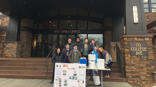 The compost collections occur every Sunday from 11 a.m. to 1 p.m., in front of the Eva and Arie Halpern Hillel House on the College Avenue campus.  – Photo by Courtesy of Rutgers Compost Club