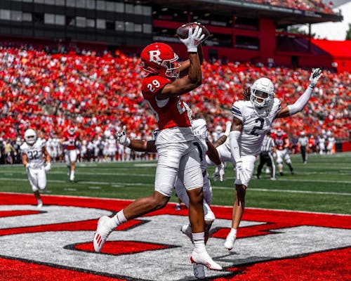 Freshman receiver Ian Strong's first-ever collegiate catch gave the Rutgers football team its first points of the game and made it onto the SportsCenter Top 10 Plays list as the number one play.

  – Photo by @rfootball / Instagram