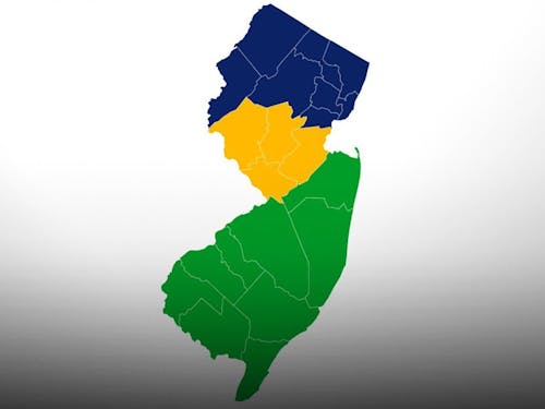 Central Jersey, highlighted in yellow, has been recognized by the state of New Jersey as an official region of the state.  – Photo by @PopCrave / X.com