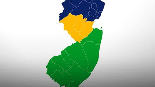 Central Jersey, highlighted in yellow, has been recognized by the state of New Jersey as an official region of the state.  – Photo by @PopCrave / X.com