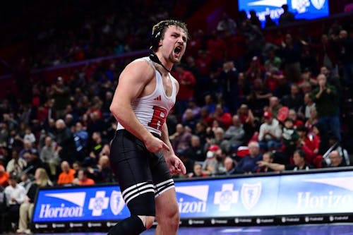 Sophomore 184-pounder Brian Soldano secured a win in his bouts for the Rutgers wrestling team against Princeton on Friday and Buffalo on Sunday. – Photo by Ben Solomon / ScarletKnights.com