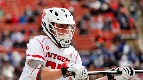 Senior long-stick midfielder Ethan Rall and the Rutgers men's lacrosse team look to continue their undefeated start to Big Ten play this season when the team hosts Johns Hopkins on Sunday. – Photo by Rich Graessle / Scarletknights.com
