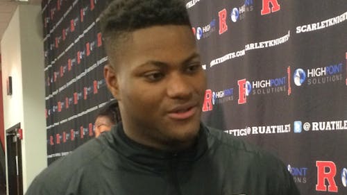 Micah Clark, an early enrollee freshman at Rutgers, was the top-rated recruit in New Jersey and the No. 8 offensive tackle prospect in the country, per Scout.com.  – Photo by Brian Fonseca