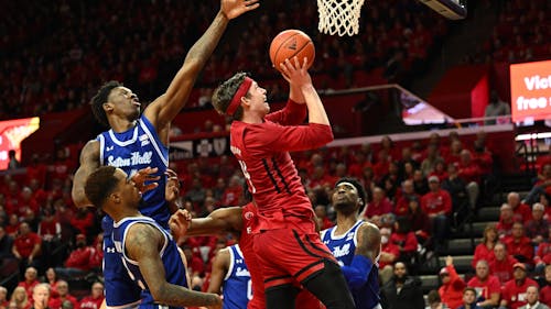 Senior guard Paul Mulcahy finished with 6 points in a defensive struggle that ended in a 45-43 Garden State Hardwood Classic loss for Rutgers. – Photo by @RutgersMBB / Twitter