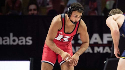 Freshman 197-pounder Kyle Epperly and the Rutgers wrestling team open up their dual meet schedule this weekend, traveling on the road to face off against American.   – Photo by Ben Solomon / Rutgers Athletics